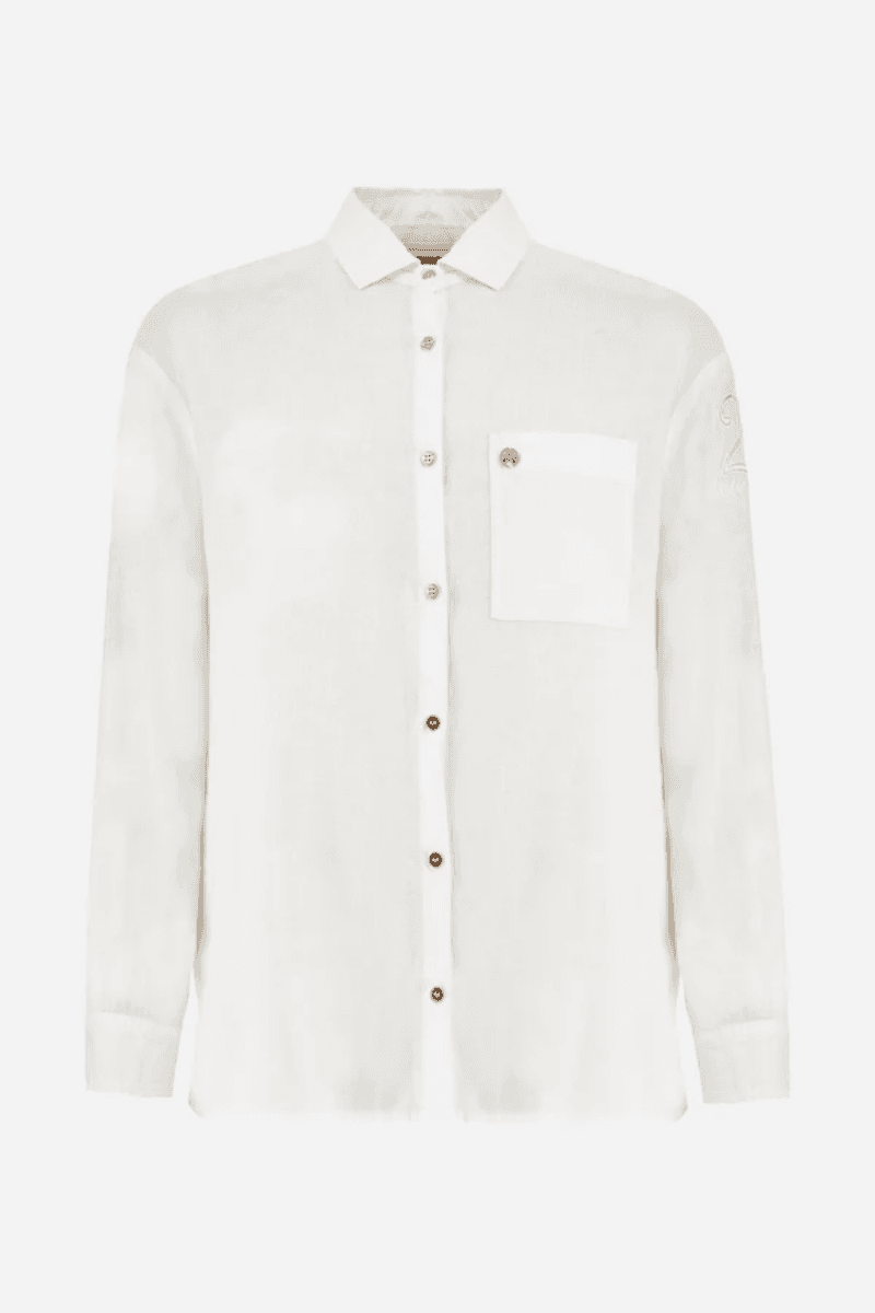 Chemise en Toile de Lin et Viscose Coupe Classique - Alma