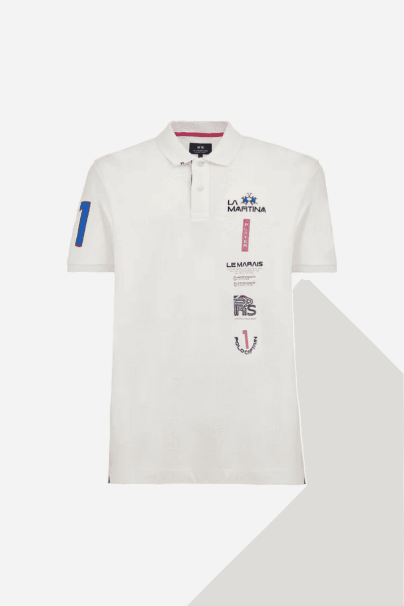 Polo en Piqué de Coton Extensible Coupe Classique - Alterio