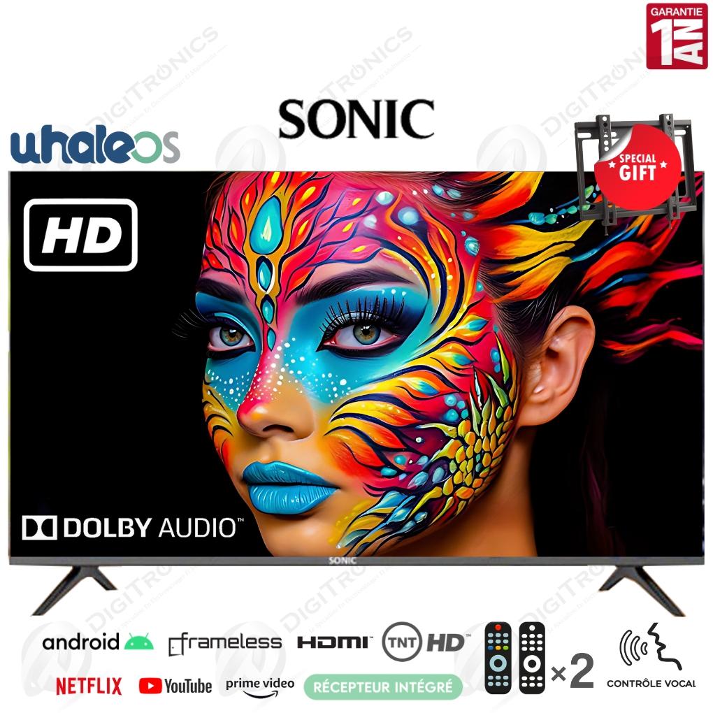 32 Smart TV HD Système Whaleos avec Dolby Audio, Récepteur Intégré, TNT HD