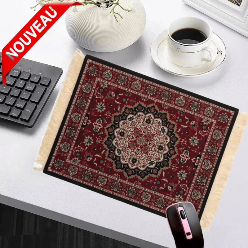 Tapis de Souris Oriental Lavable pour Ordinateur Usages Multiples Comme Tapis de Tasse pour Décoration de Table de Bureau à Domicile