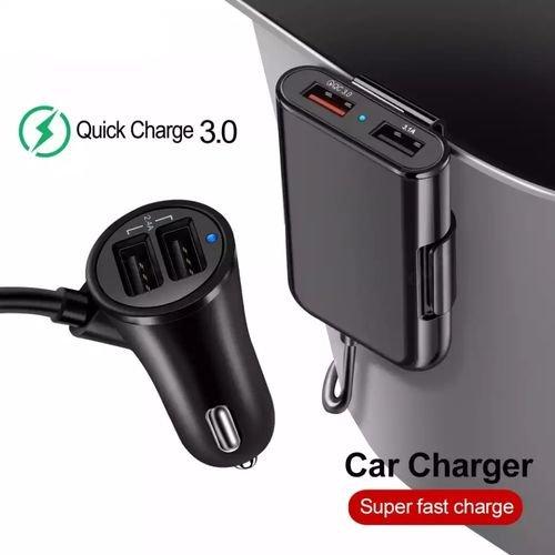 Chargeur de Voiture 4 en 1 Qc 3.0 Charge Rapide