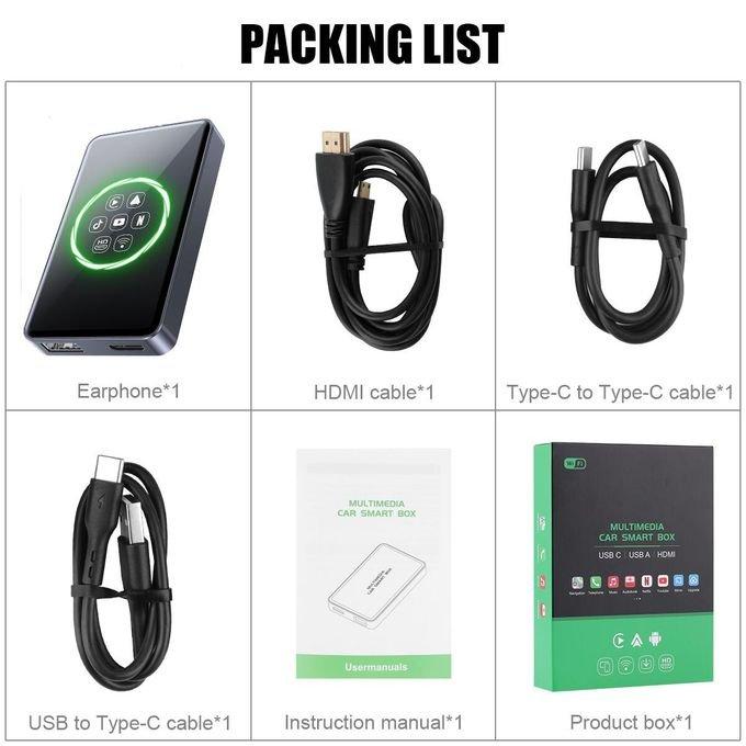 Adaptateur Carplay sans Fil Ai Box Android Auto Hdmi Multimédia pour Ios/android