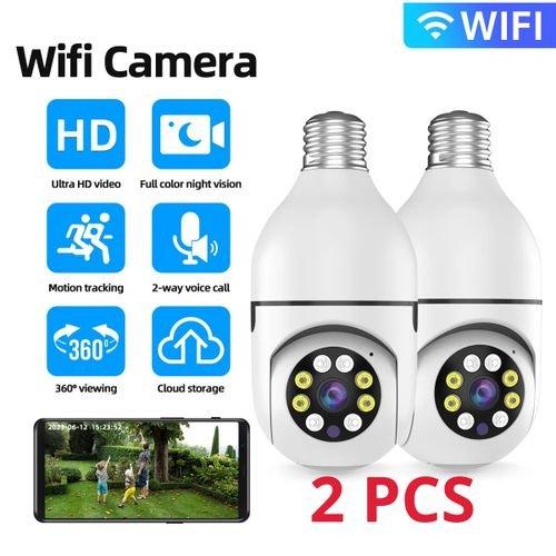 2pcs Caméra de Surveillance Intérieure Ip Wifi Hd