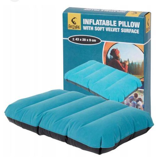 Oreiller gonflable AVEC COUCHE EN DAIM