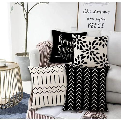 4 Pièces Artistique coussin -Taies D'oreiller Pour Canapé Domicile Décor Sans Oreiller