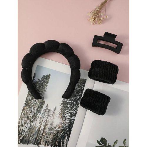 Ensemble De Bandeau Et De Bande Éponge De 3 Pièces pour Cheveux