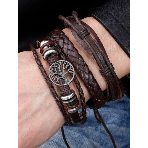3 pièces Homme À Détail Darbre Bracelet Multicouche en PU