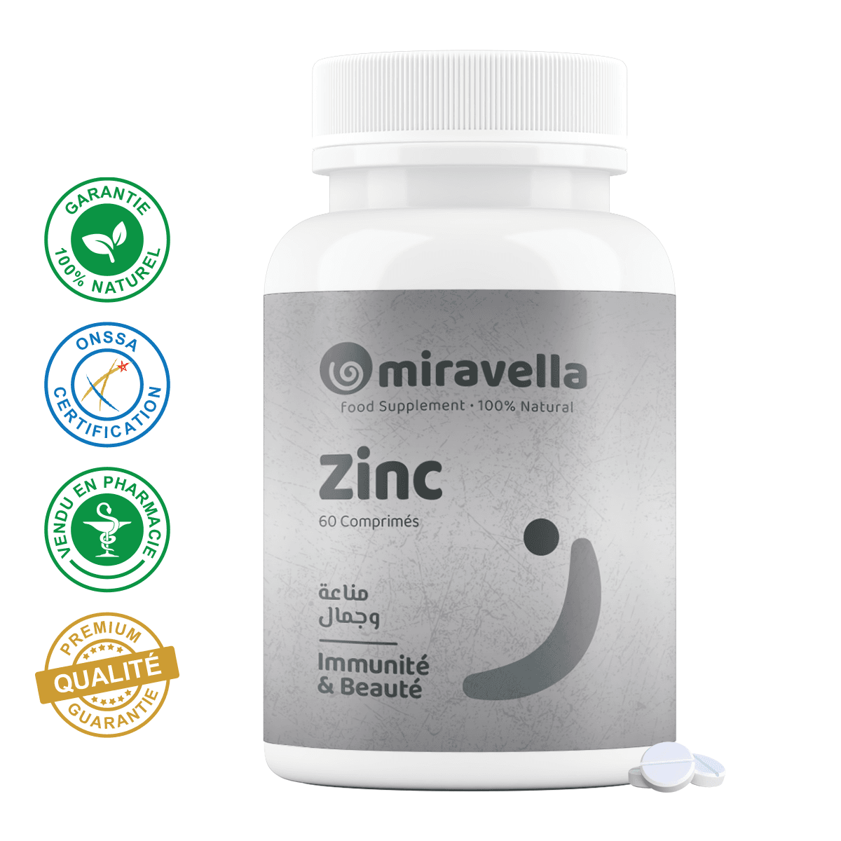 Zinc 60 comprimés 100% naturel