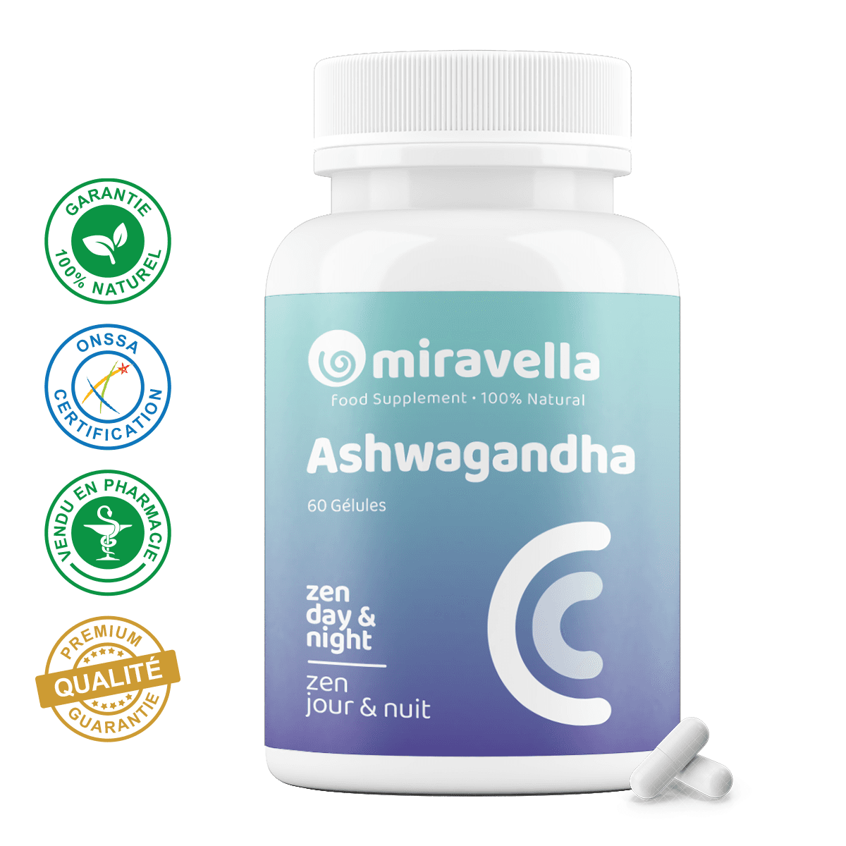 Ashwagandha – 60 Capsules, 100% Natural