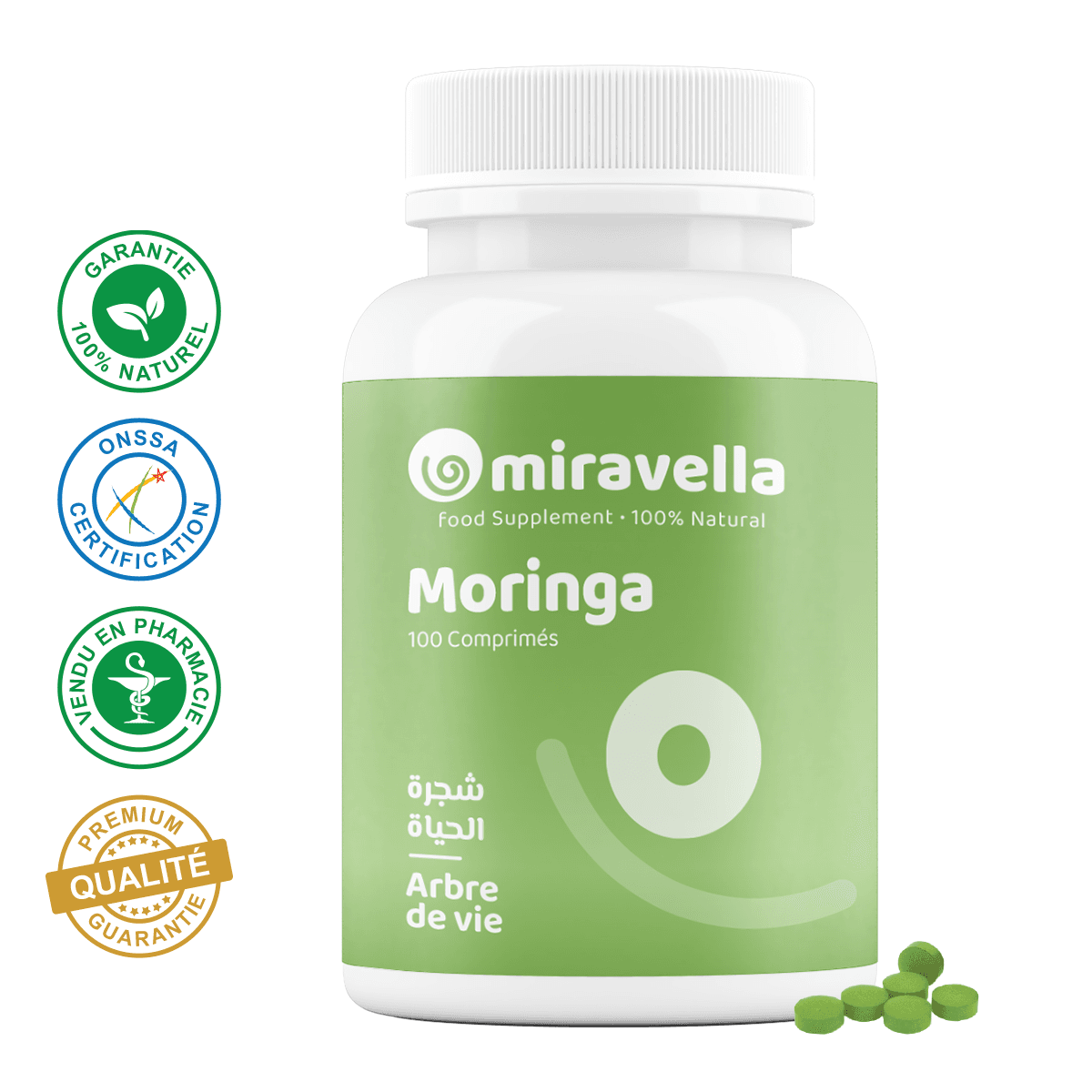 Miravella Moringa 100 comprimés 100% naturel