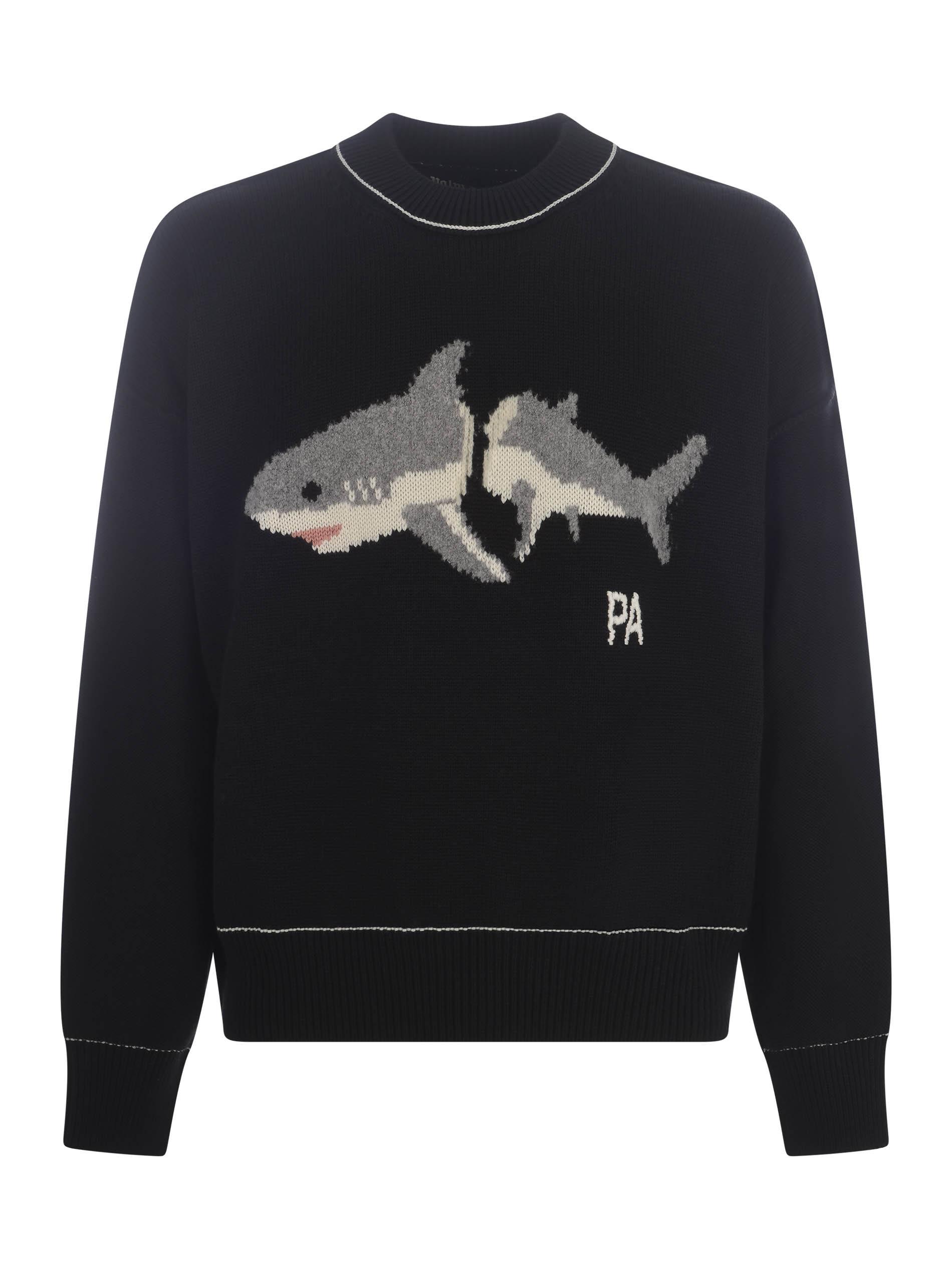 PA SHARK SWEATER BLACK LIGHT GREY