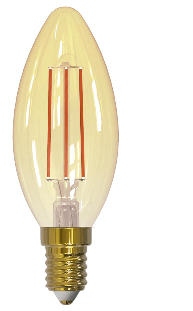Pack de 10 Ampoule LED C35 4-40w E14 -LIC 320LM Amber 2200K