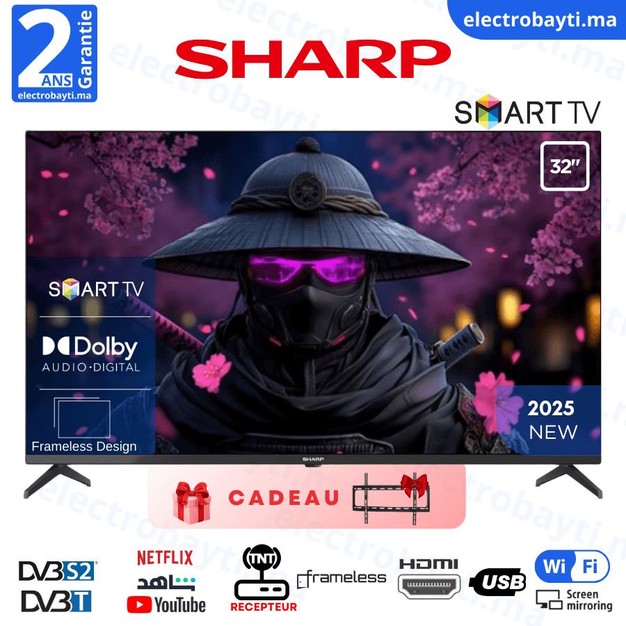 32 SMART TV – HEVC Advance , Dolby Audio, HDMI, Ci+ - 32GLEDSHP