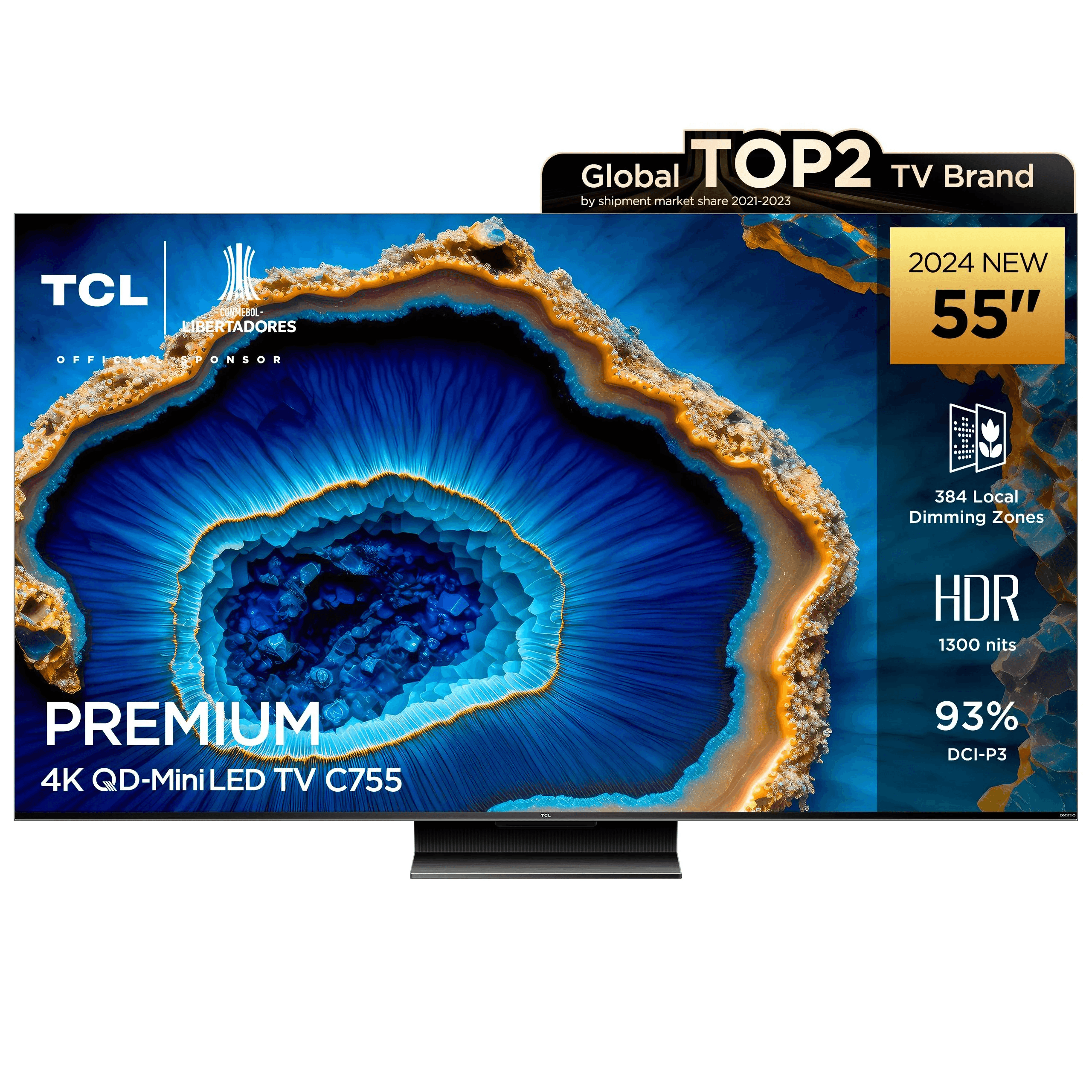 TCL - GoogleTv – QD – Mini LED – 4K 55 – 144HZ VRR – HDR10+1300Nits – 55C755