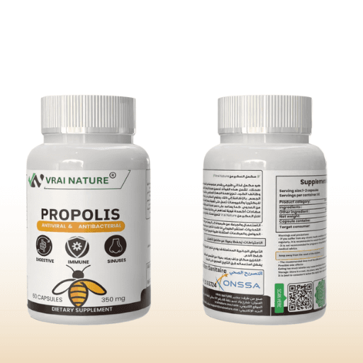 Propolis 350 mg -Renforce l’immunité et Protège la Gorge -60 Gélules