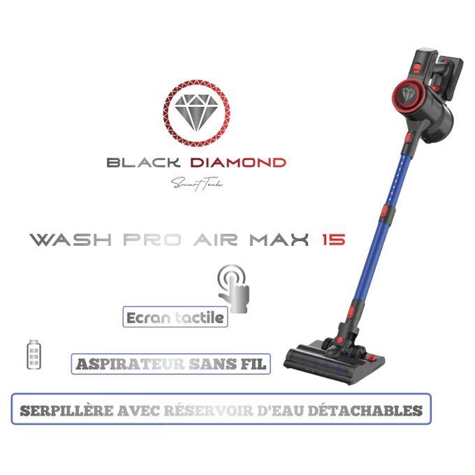 Wash Pro Air Max 15 : Aspirateur sans fil avec 2 Brosses motorisées + Serpillère avec réservoir d'eau