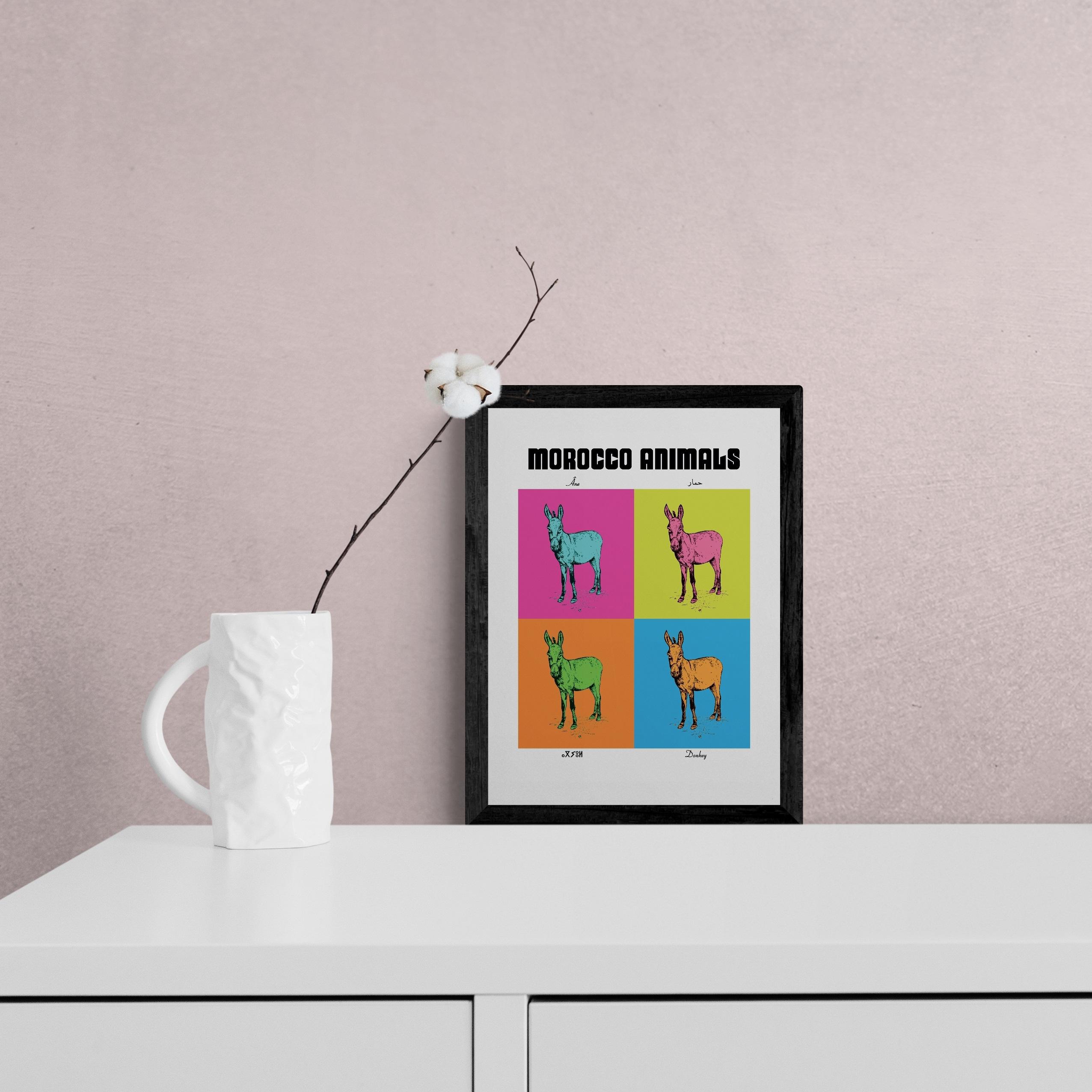 Affiche de la planche zoologique ANE version POP