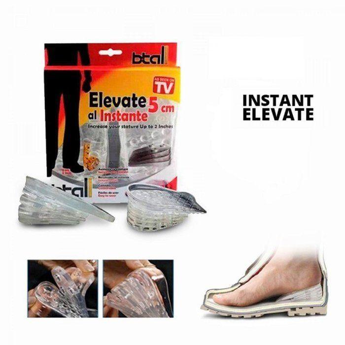 Semelle de chaussure Talonnettes Grandissantes Jusqu’à 5 Cm En Gel silicone Mixte pour Homme et Femme