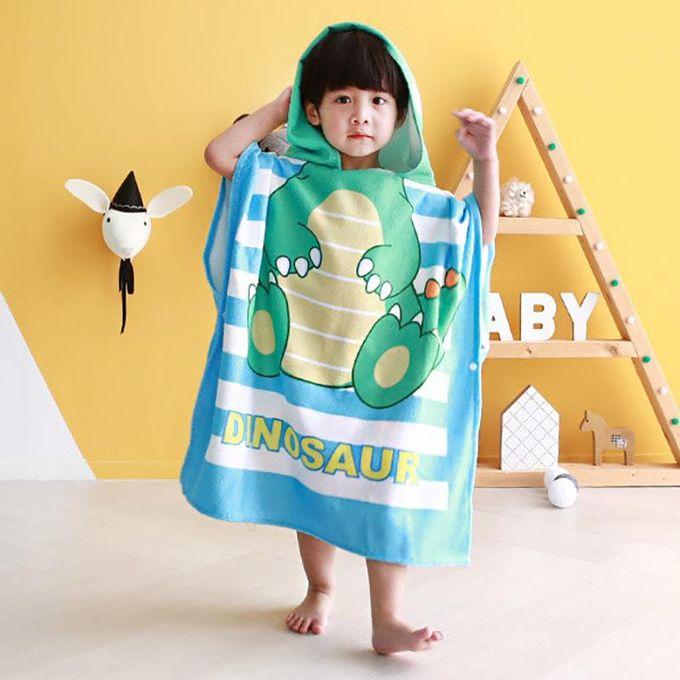 Serviette à Capuche Enfant Dinosaure – Douce & Absorbante – 3 à 10 Ans