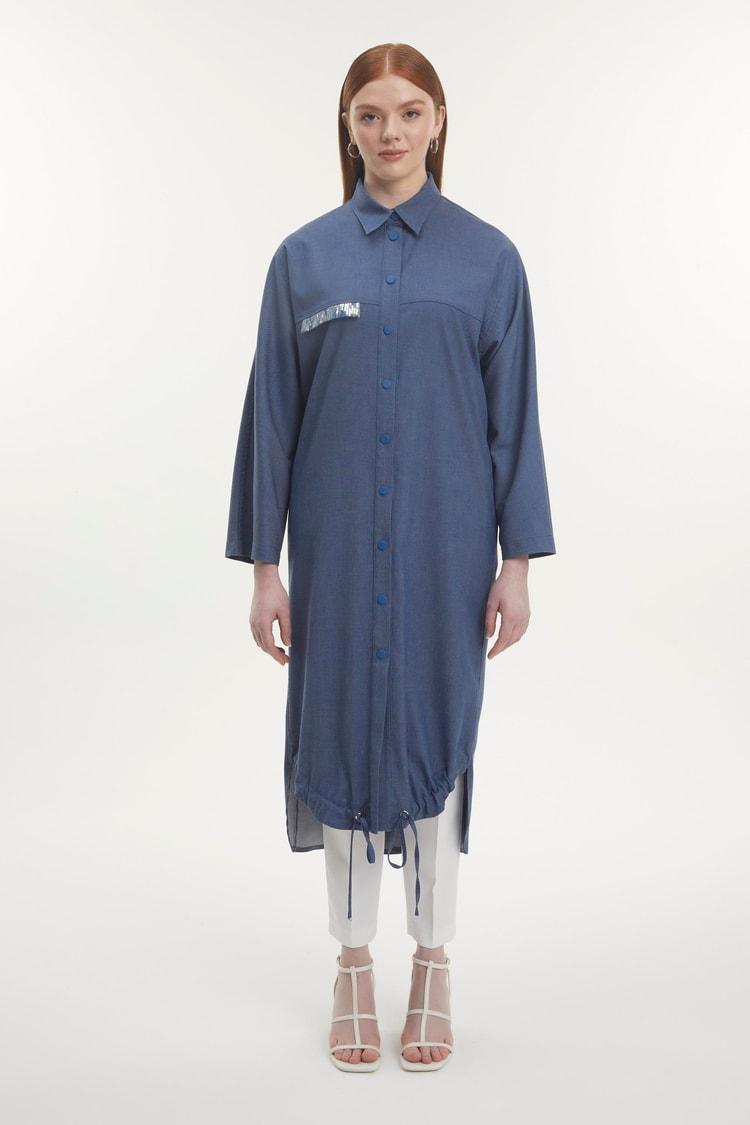 Timbre de col de chemise détaillé GÇ-0254