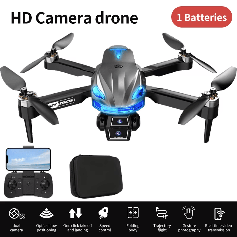 Drone Professionnel Cs2 RC HD double caméra WiFi FPV hauteur garder hélicoptères évitement d'obstacles pliable quadrirotor