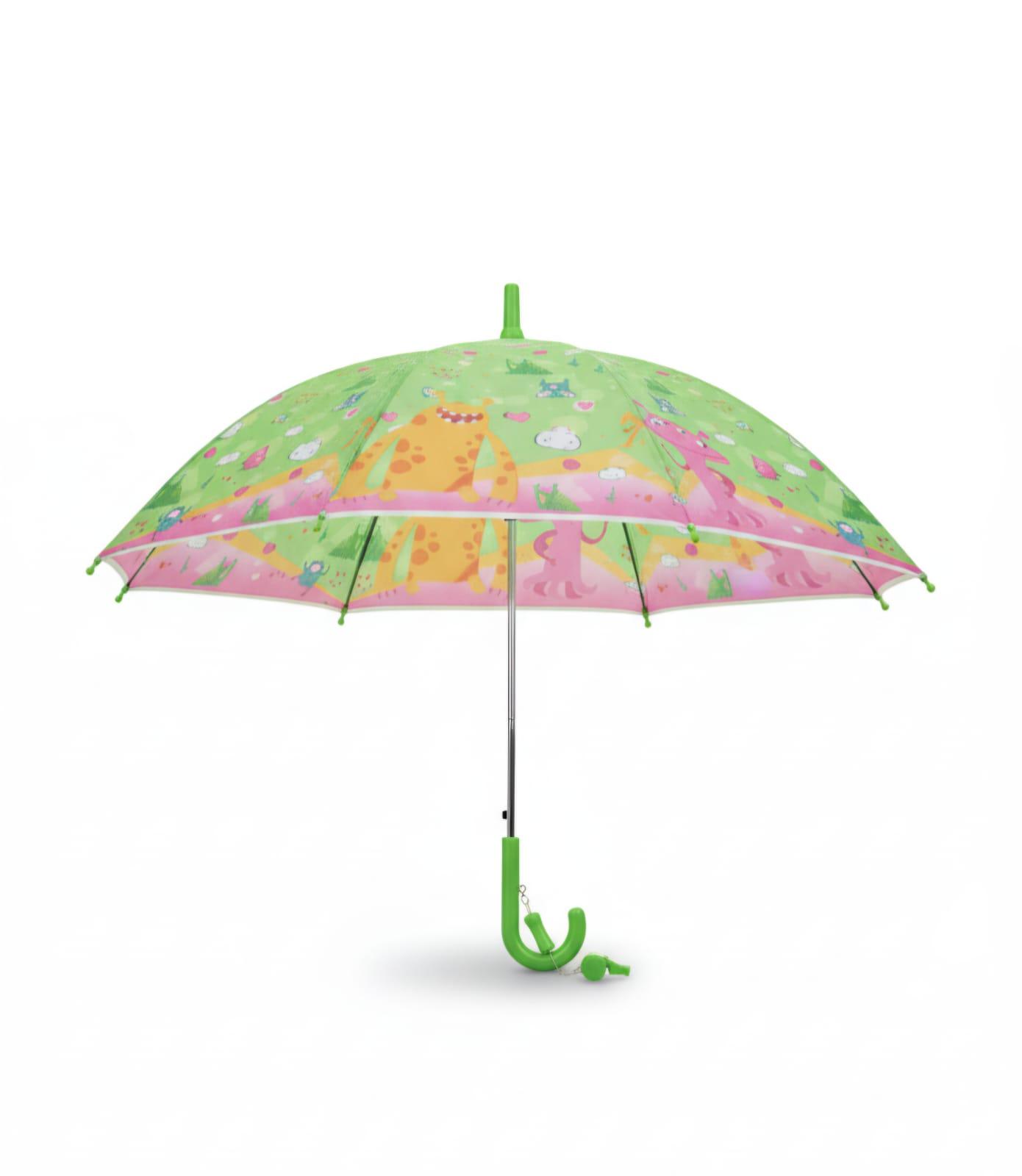 Parapluie enfants Petit Monstre avec sifflet design amusant et protection ludique